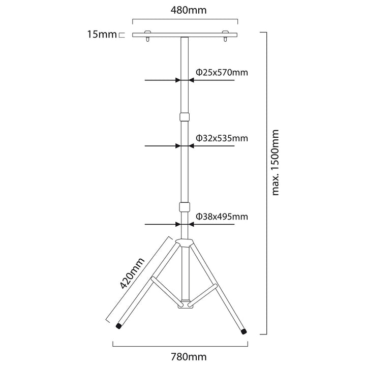 2x Halogen strålkastare MCE550 vit 4000 lm + stativ MCE583