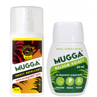 Mugga Strong 50% Deet mot myggor och fästingar + Mugga Balm