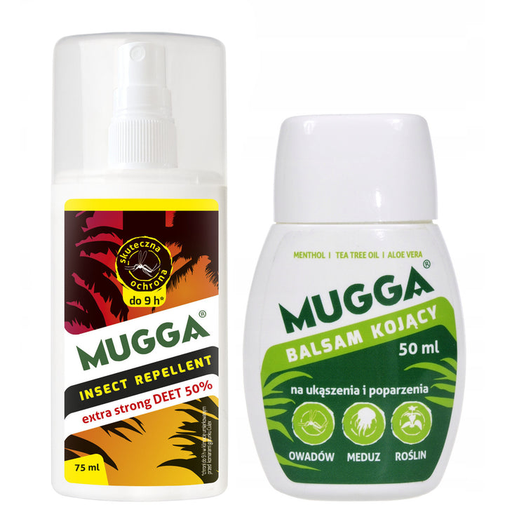 Mugga Strong 50% Deet mot myggor och fästingar + Mugga Balm