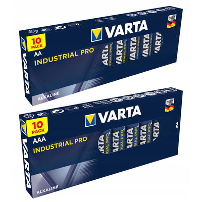 Alkaliska batteriset Varta Industrial AA AAA 20 st.