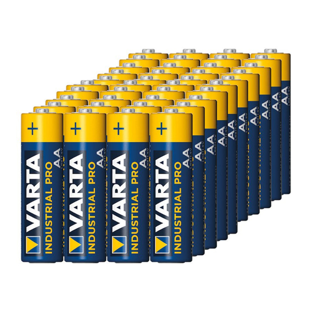 Alkaliska batterier Varta Industrial AAA AA 80 stycken
