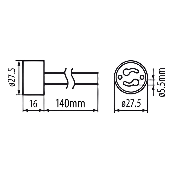 Infälld armatur MCE464 B 7W svart + GU10
