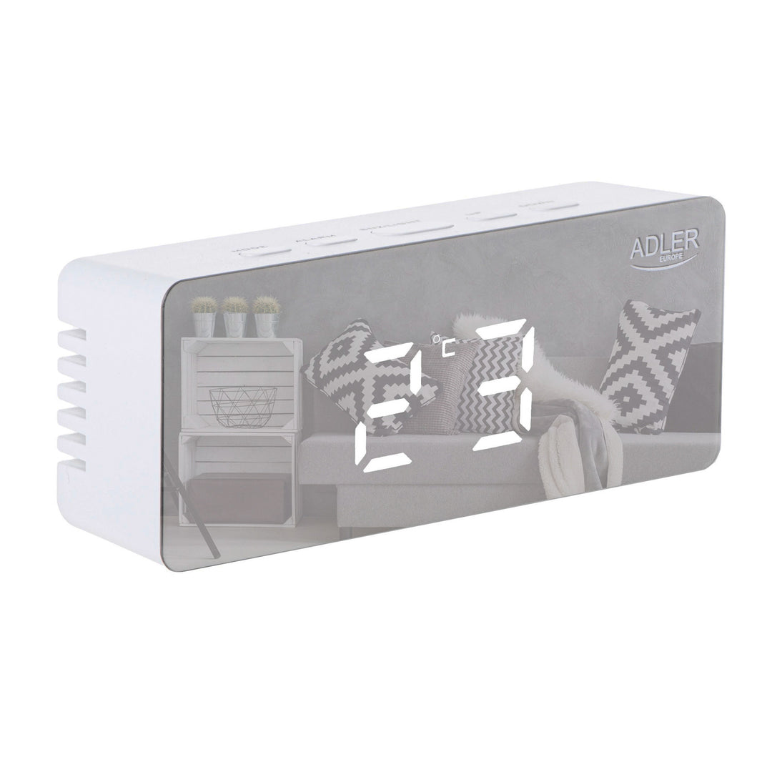 Väckarklocka med LED-display och termometer Adler AD 1189 W