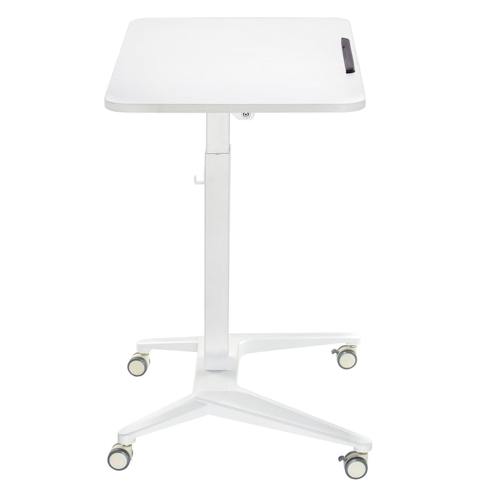 Maclean mobilt laptopbord, vitt, pneumatisk höjdjustering, 80x52cm, max 8kg, 109cm h, MC-453W