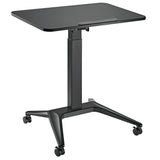 Maclean mobilt laptopbord, svart, pneumatisk höjdjustering, 80x52cm, max 8kg, 109cm h, MC-453B
