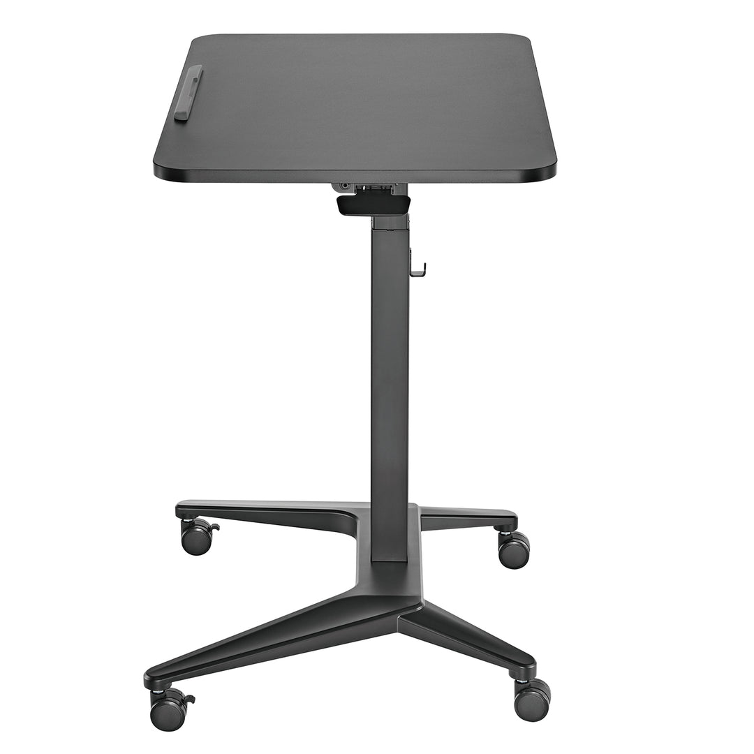 Maclean mobilt laptopbord, svart, pneumatisk höjdjustering, 80x52cm, max 8kg, 109cm h, MC-453B
