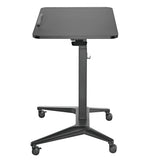 Maclean mobilt laptopbord, svart, pneumatisk höjdjustering, 80x52cm, max 8kg, 109cm h, MC-453B