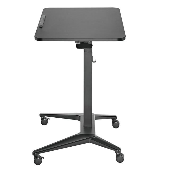 Maclean mobilt laptopbord, svart, pneumatisk höjdjustering, 80x52cm, max 8kg, 109cm h, MC-453B