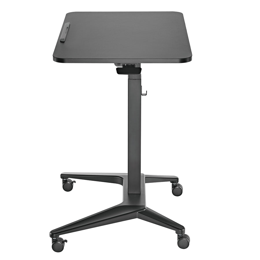 Maclean mobilt laptopbord, svart, pneumatisk höjdjustering, 80x52cm, max 8kg, 109cm h, MC-453B