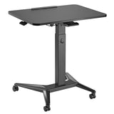 Maclean mobilt laptopbord, svart, pneumatisk höjdjustering, 80x52cm, max 8kg, 109cm h, MC-453B