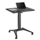 Maclean mobilt laptopbord, svart, pneumatisk höjdjustering, 80x52cm, max 8kg, 109cm h, MC-453B