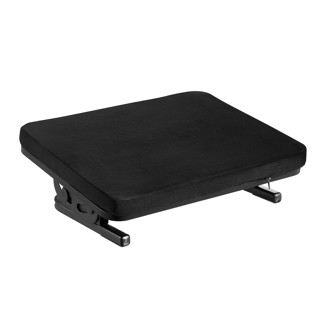 Maclean ergonomiskt fotstöd, benstöd, steglöst justerbar vinkel, avtagbar dyna, MC-460