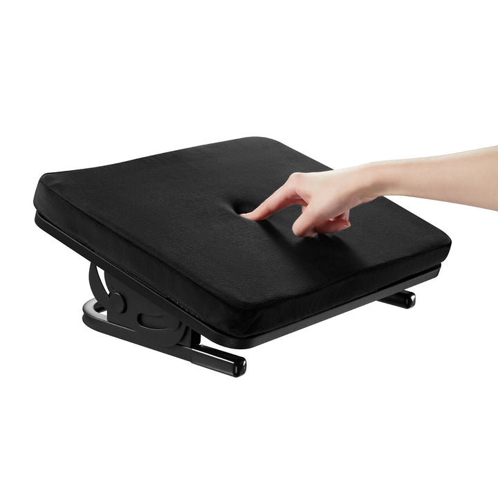 Maclean ergonomiskt fotstöd, benstöd, steglöst justerbar vinkel, avtagbar dyna, MC-460