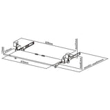 Maclean tangentbordshållare för underbord, justerbar, max 5 kg, 67x24cm, MC-462