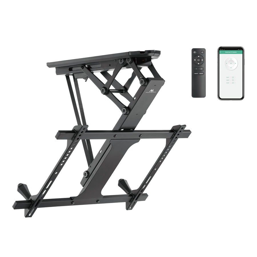 Maclean elektriskt takfäste för TV, TUYA-stöd, max VESA 600x400, för sluttande väggar, fjärrkontroll, 32"-70", 35kg, MC-880T