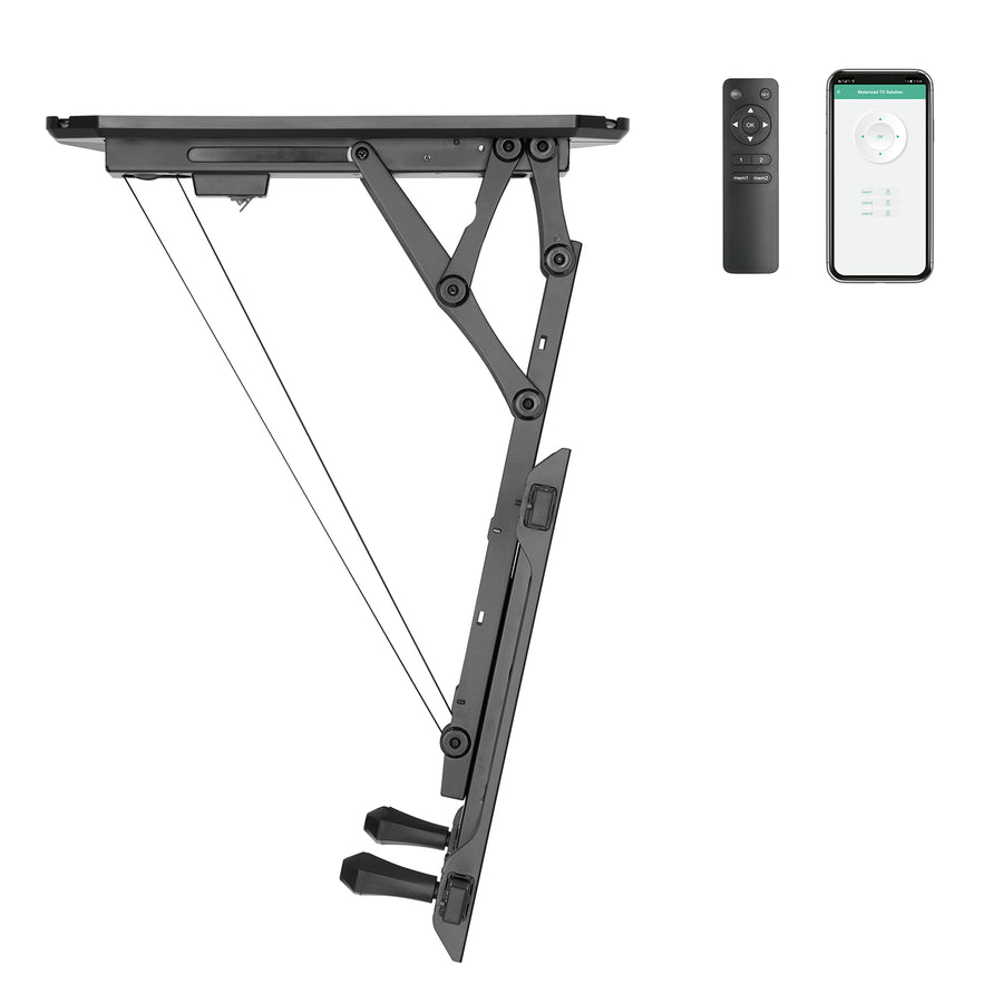 Maclean elektriskt takfäste för TV, TUYA-stöd, max VESA 600x400, för sluttande väggar, fjärrkontroll, 32"-70", 35kg, MC-880T