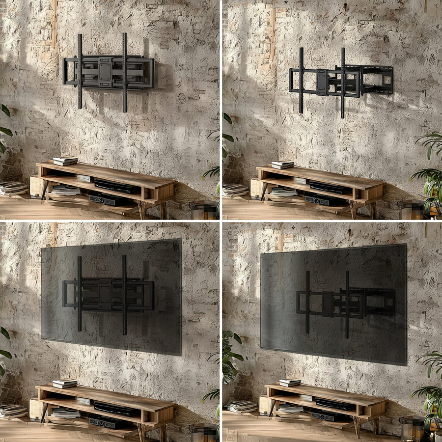Ekonomiskt TV-fäste Maclean, max VESA900x600, 60-120", 120kg, svart, MC-482