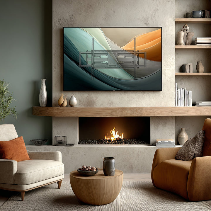 Ekonomiskt TV-fäste Maclean, max VESA900x600, 60-120", 120kg, svart, MC-482