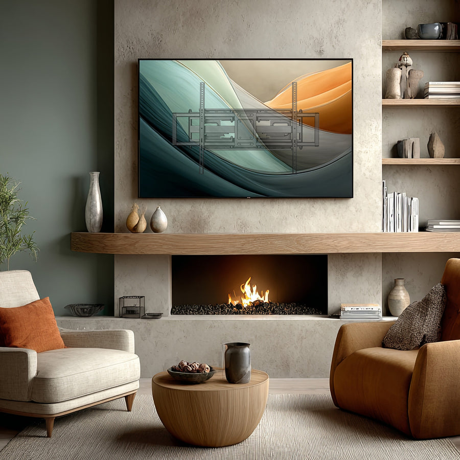 Ekonomiskt TV-fäste Maclean, max VESA900x600, 60-120", 120kg, svart, MC-482