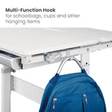 Ergo Office barnbord, höjdjusterbart, grått, max 40kg,900x600mm, ER-483