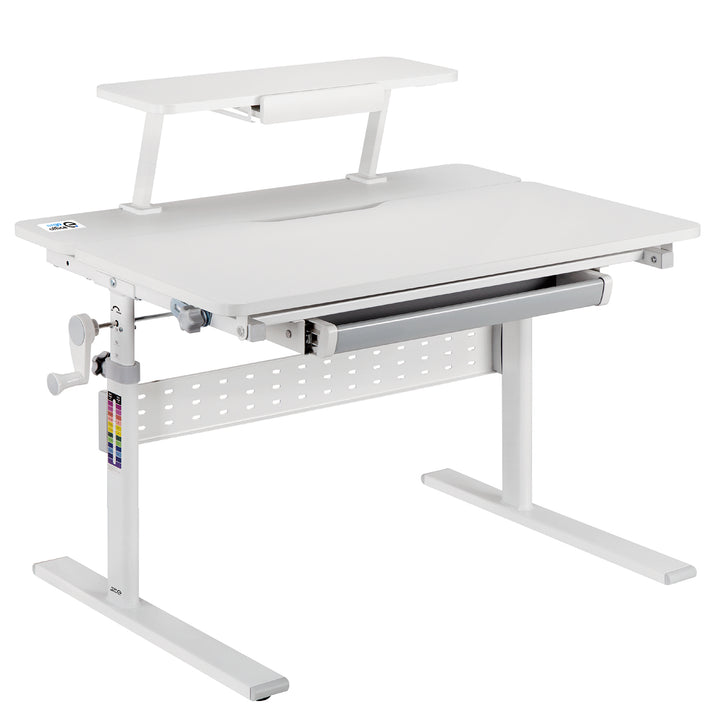 Ergo Office barnbord, höjdjusterbart, grått, max 40kg,900x600mm, ER-483