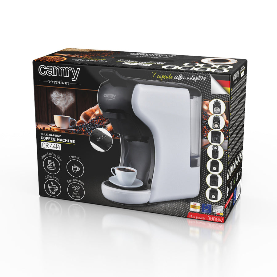Camry espressomaskin, tryck, flerkapsel, 19 bar, CR 4414