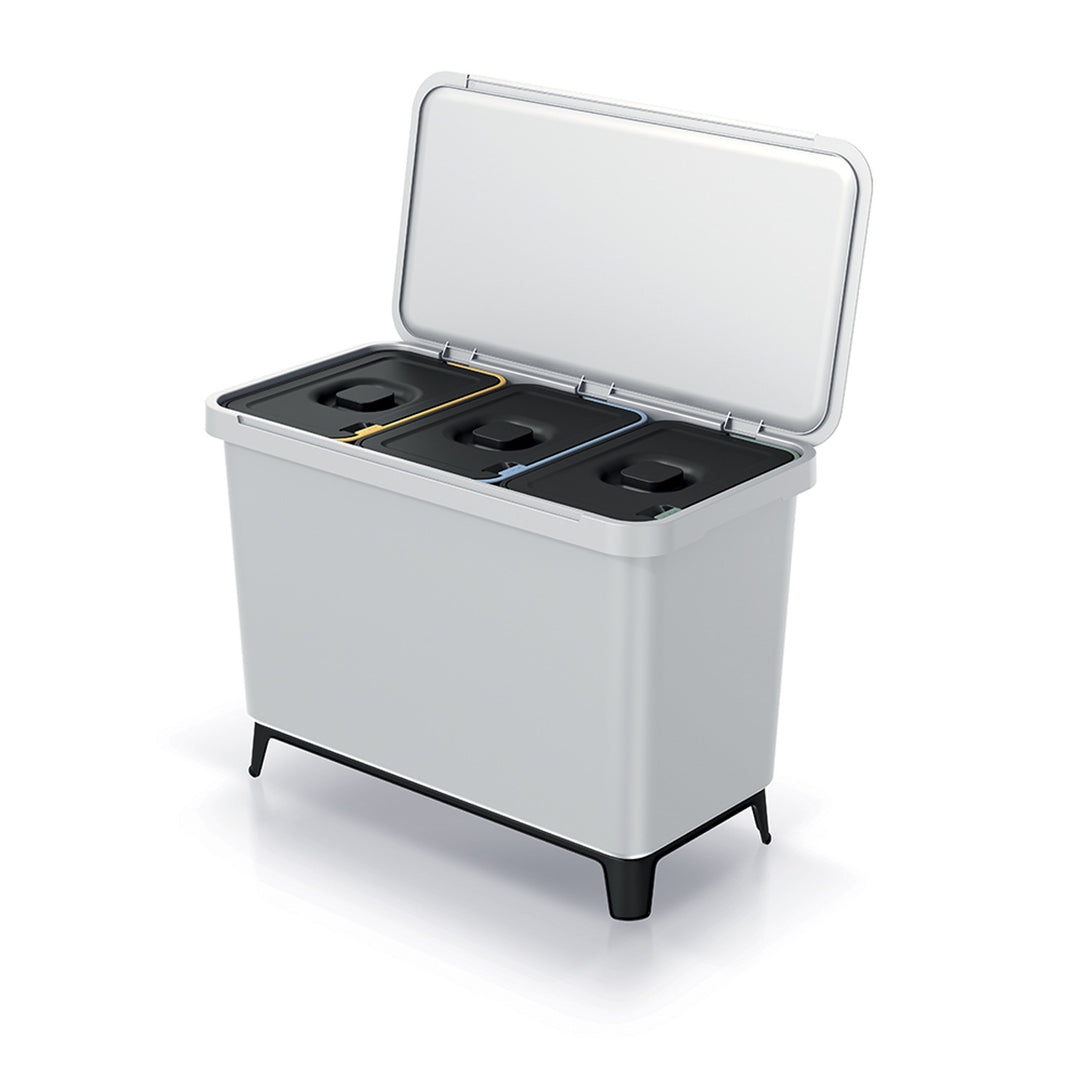 Keden SYSTEMA återvinningsbehållare - 3x10 askgrå