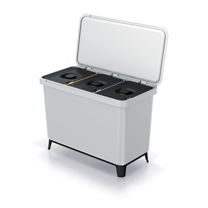 Keden SYSTEMA återvinningsbehållare - 3x10 askgrå