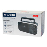 Bärbar analog radio AM/FM RA6 batteri- och nätdriven Blow