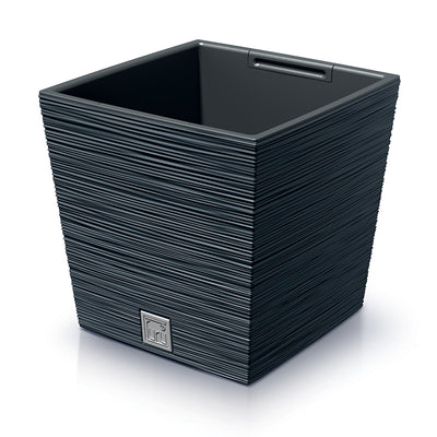 Prosperplast Furu Square Low blomkruka med insats DFS300-S433 - antracitfärgad