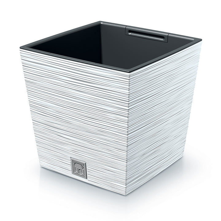 Prosperplast Furu Square Low blomkruka med insats DFS300-S449 - vit