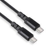 Kabel 2 x USB-C 100W Maclean, stöd för PD, dataöverföring upp till 10 Gbps, 5A, , svart, längd 2m, MCE492