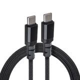Kabel 2 x USB-C 100W Maclean, stöd för PD, dataöverföring upp till 10 Gbps, 5A, , svart, längd 2m, MCE492