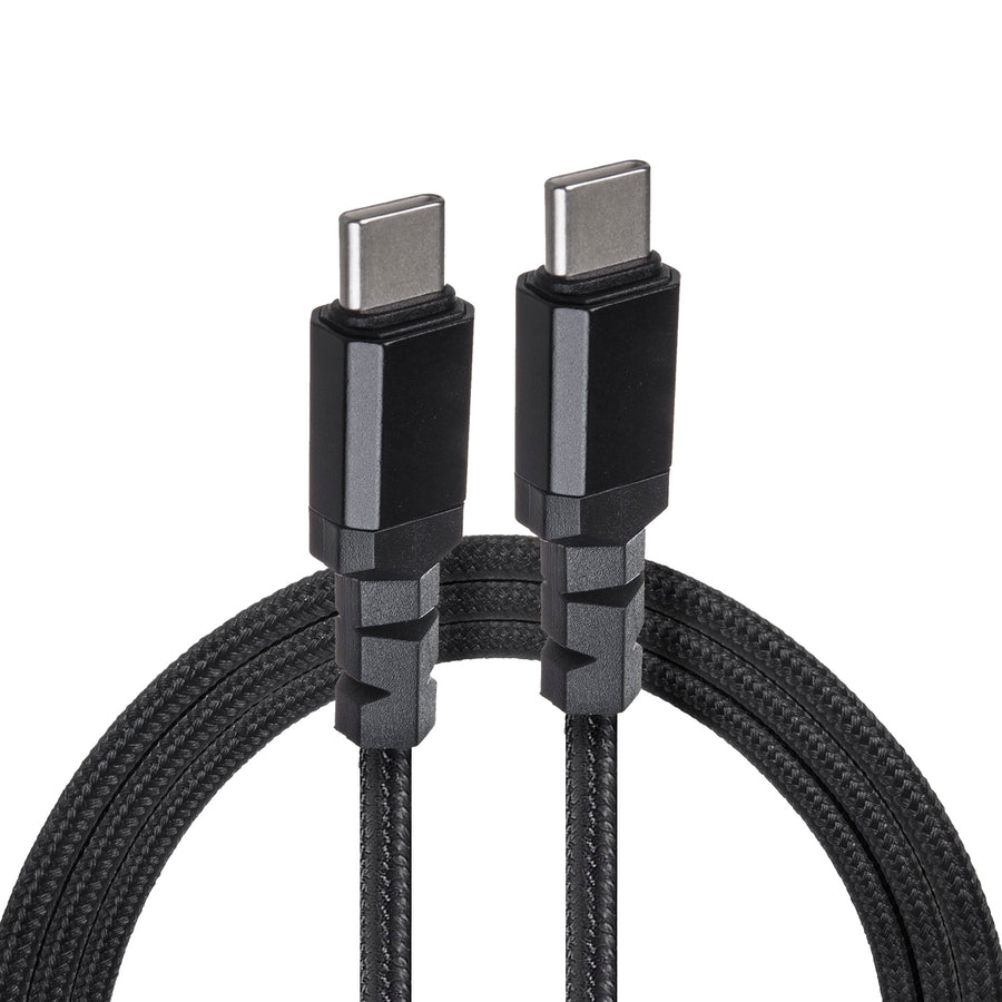 Kabel 2 x USB-C 100W Maclean, stöd för PD, dataöverföring upp till 10 Gbps, 5A, , svart, längd 2m, MCE492