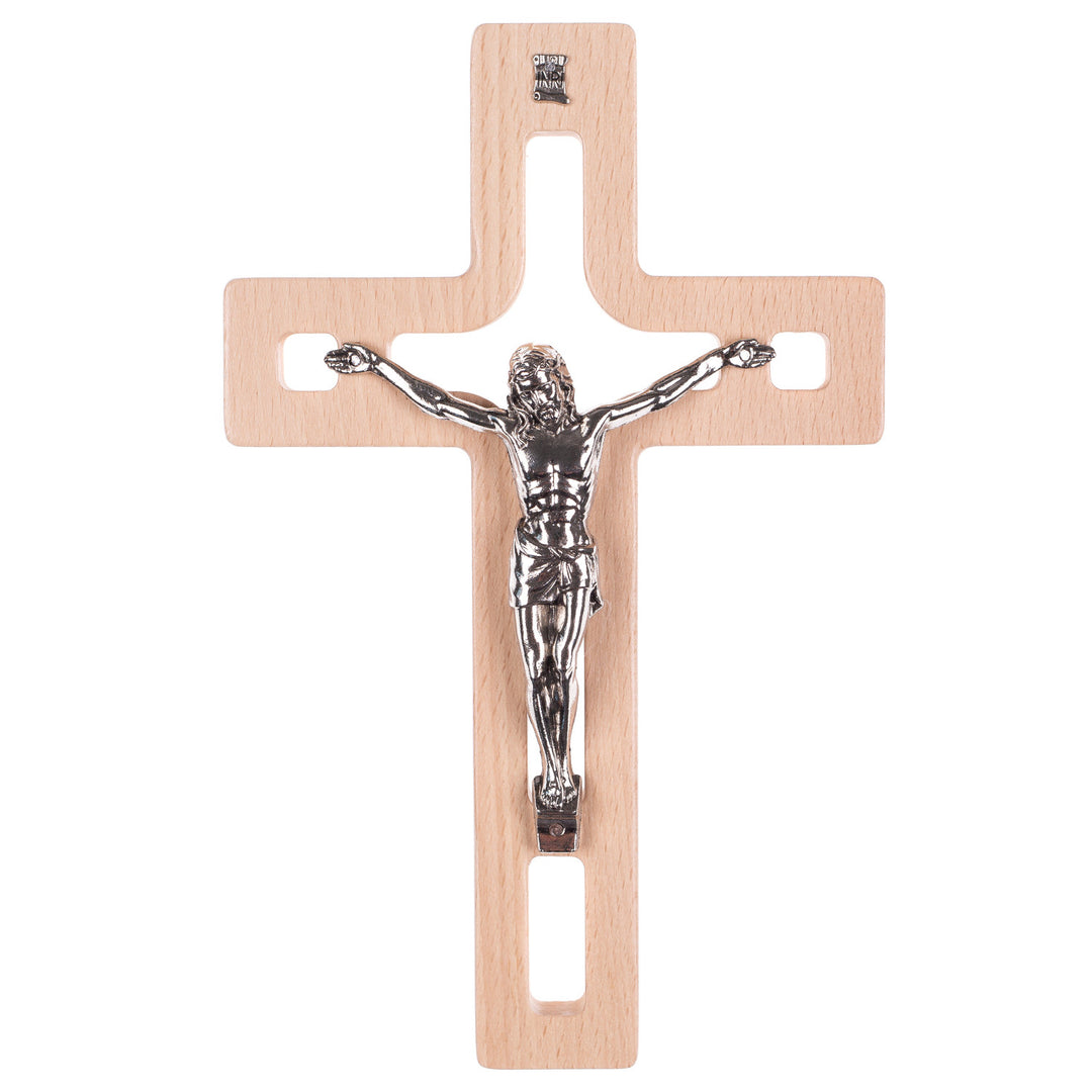 Hängande träkors modernt med pasion naturligt 25x16x1,6cm