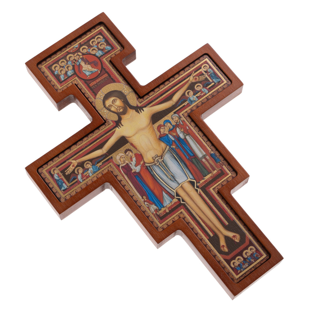 Träkors från San Damiano - Sankt Franciskus kors brun 14x10x1,8cm