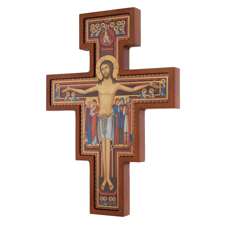 Träkors från San Damiano - Sankt Franciskus kors brun 22x16x1,8cm