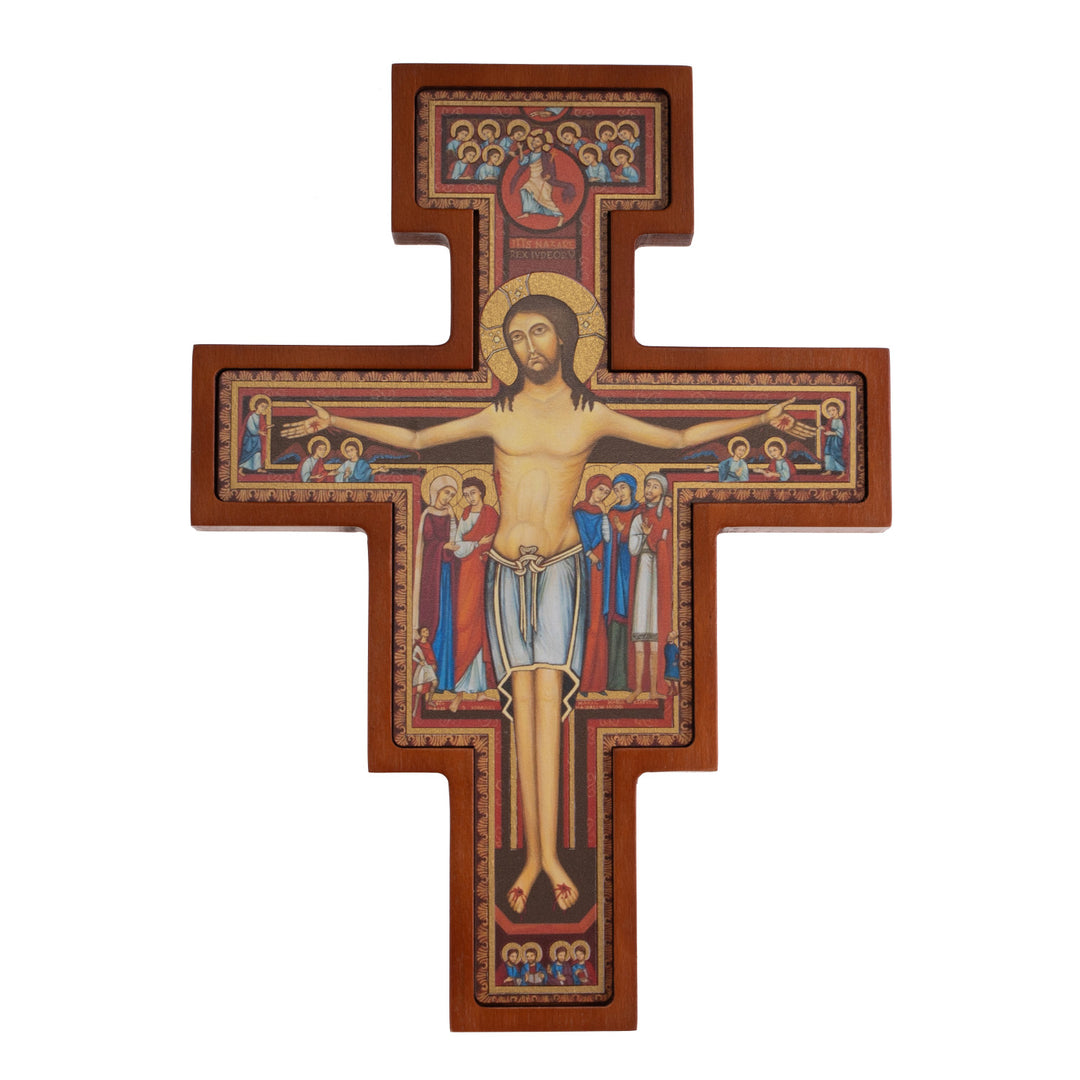 Träkors från San Damiano - Sankt Franciskus kors brun 28x20x1,8cm