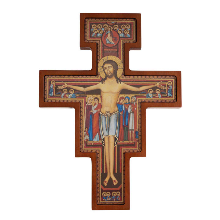 Träkors från San Damiano - Sankt Franciskus kors brun 28x20x1,8cm