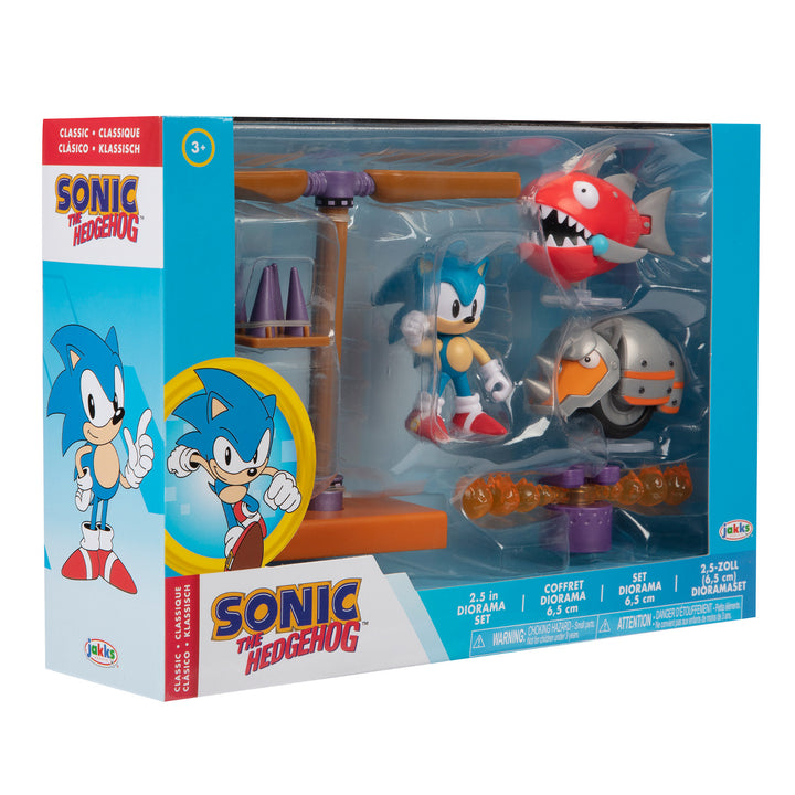 Sonic Diorama Flying Battery Zone set med figurer och tillbehör