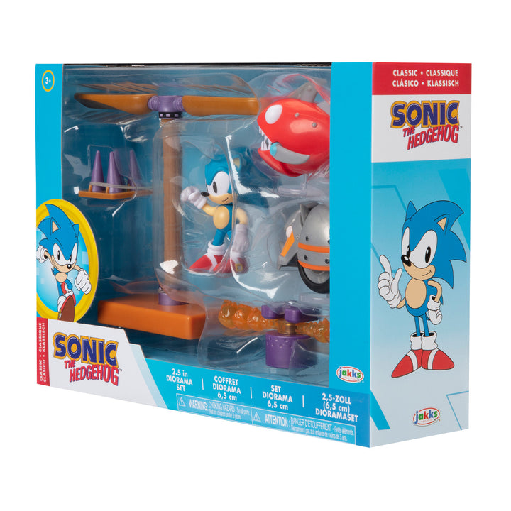 Sonic Diorama Flying Battery Zone set med figurer och tillbehör