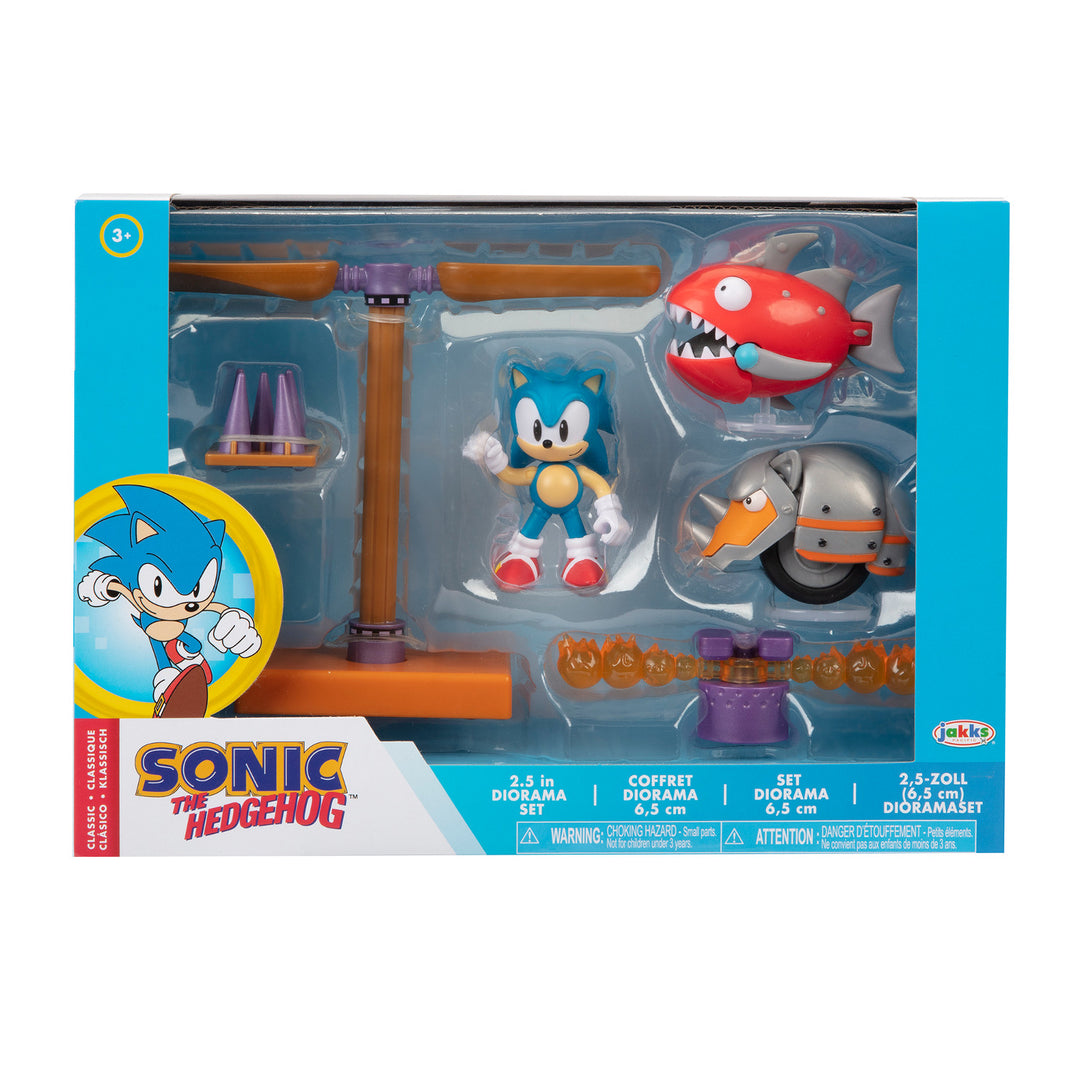 Sonic Diorama Flying Battery Zone set med figurer och tillbehör