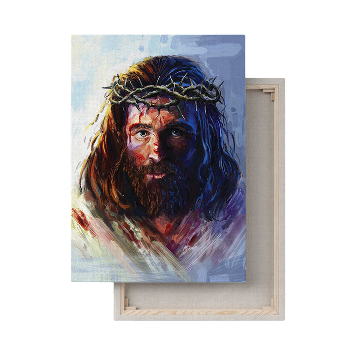 Canvasmålning Jesus Kristus i törnekronan 20x30cm