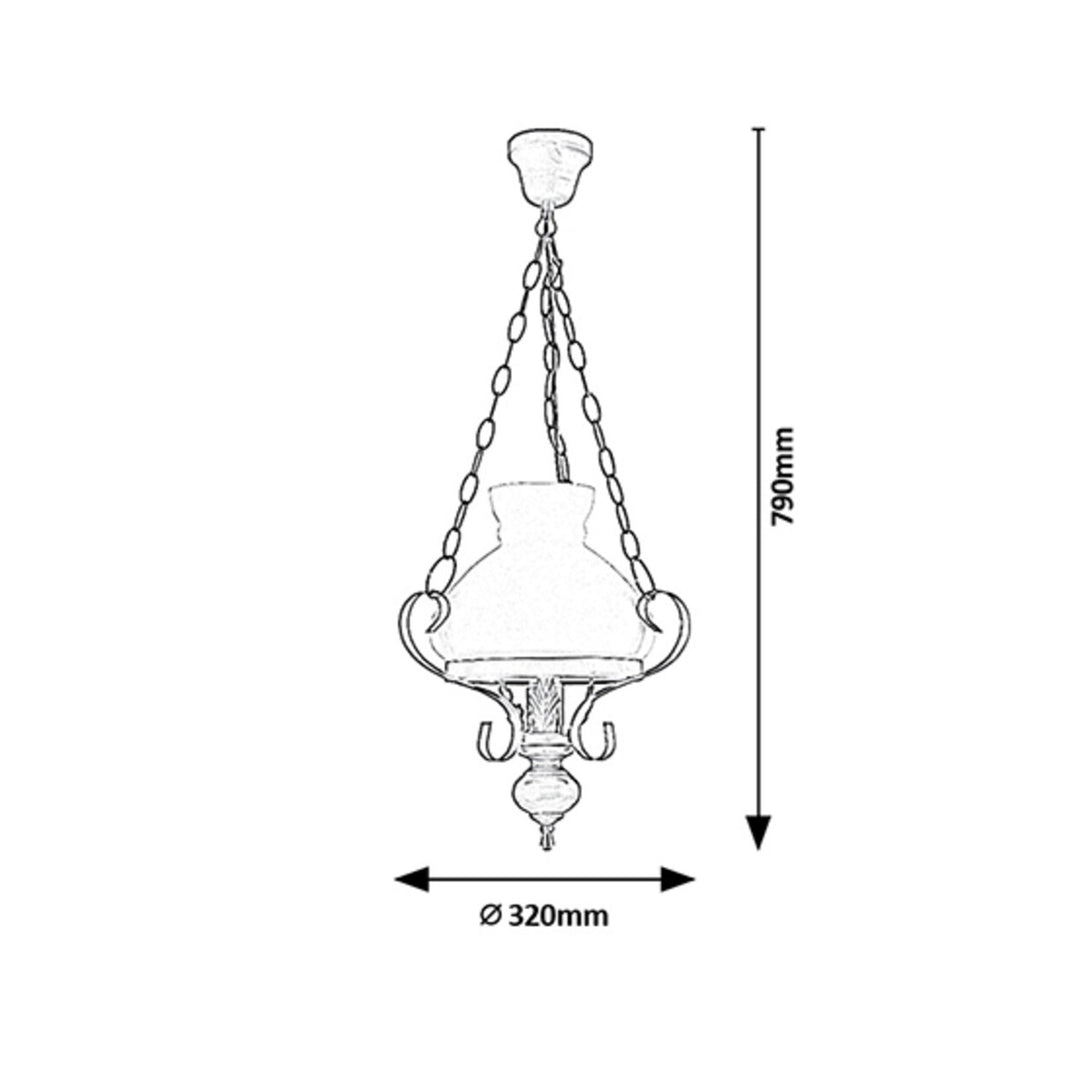 RABALUX PETRONEL ljuskrona pendel lampa 7076 metall trä glas