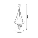 RABALUX PETRONEL ljuskrona pendel lampa 7076 metall trä glas