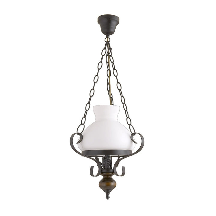 RABALUX PETRONEL ljuskrona pendel lampa 7076 metall trä glas