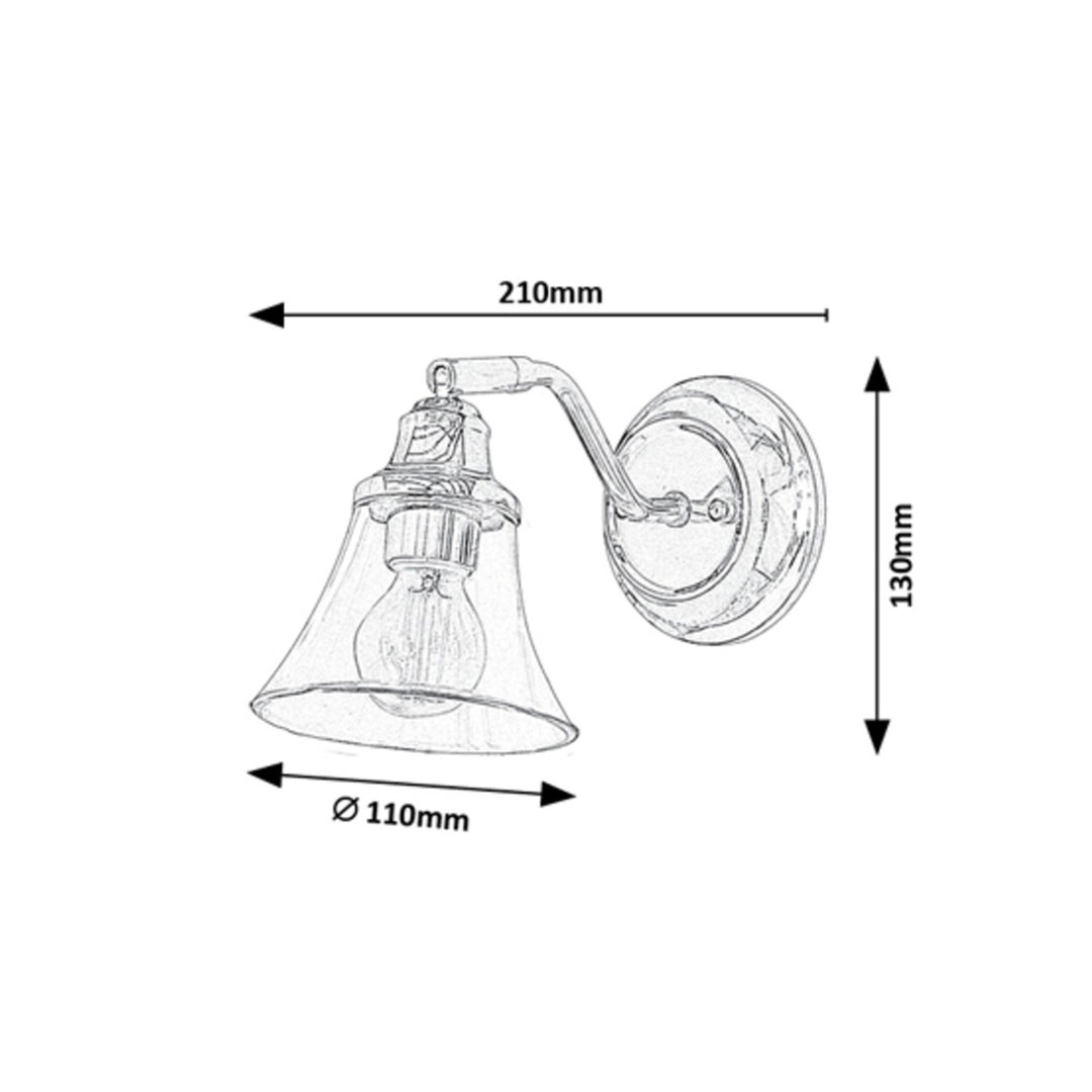 RABALUX ANTOINE 3207 E14 IP44 vägglampa för badrum