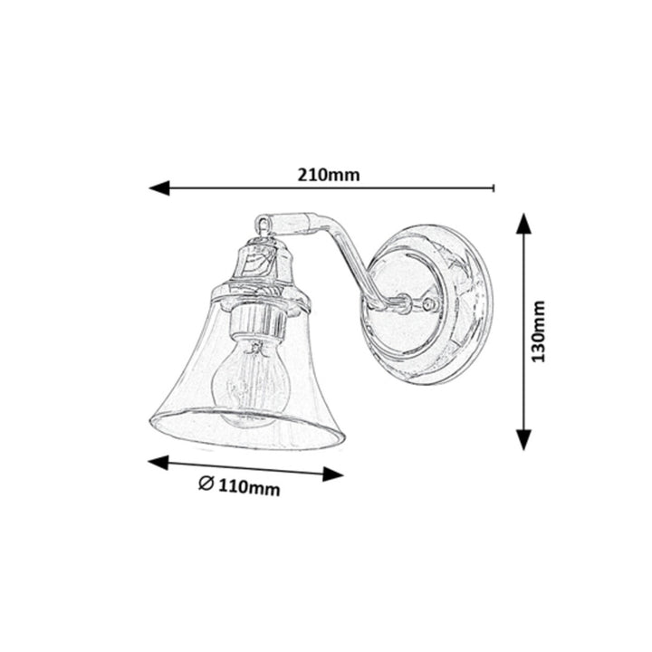 RABALUX ANTOINE 3207 E14 IP44 vägglampa för badrum