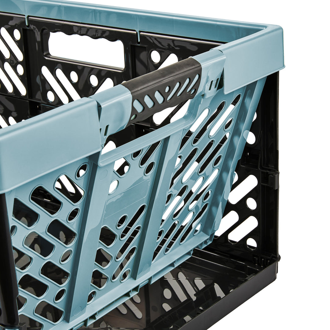 Plast hopfällbar varukorg blå Keeeper