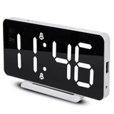 Klocka med alarm och termometerfunktion, grönblå, vit, GB383